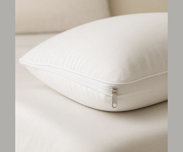 Protège-oreiller zippé anti-acariens, tissu micro-respirant